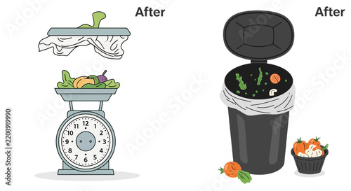 Food Waste Comparison: Before and After Composting or Disposal