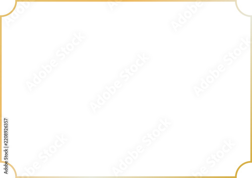 Golden simple geometric horizontal and vertical frame set vector. Shiny glowing gold frame borders design, rectangle, circle, arch line shapes, elegant luxury gold banner for invitation decoration.