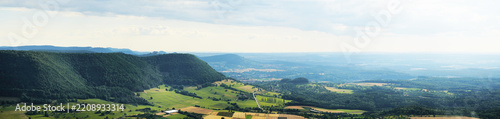 Panoramablick von der Teck auf die Schwäbische Alb