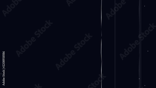 Three shimmering white scratches on black background film texture