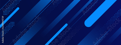 Abstract Blue Diagonal Lines Tech Banner Background For Modern Digital Web Design Projects