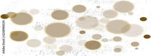Beige Gold Circle Pattern. Abstract Neutral Dots, Elegant Decorative Bubbles, Minimal Modern Background Texture