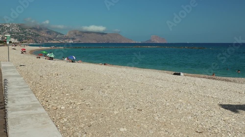 View towards Penyal d’Ifac Natural Park, Calpe, Costa Blanca, Spain