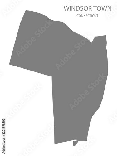 Windsor Town Map, Connecticut, USA
