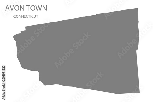 Avon Town Map, Connecticut, USA