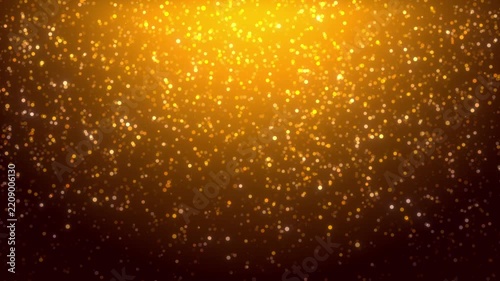 glowing yellow bokeh particles background animation