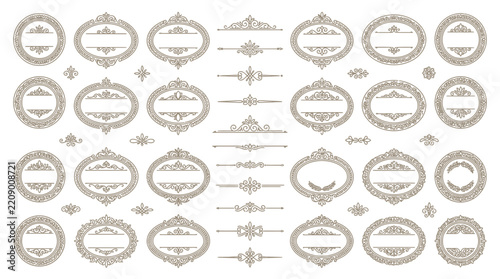 Ornate Decorative Frames and Borders - Vintage Vector Elements