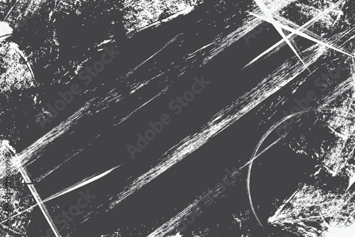 Dark gray abstract grunge background with rough diagonal strokes