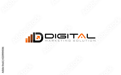 Illustration graphic vector of digital marketing solution business logo design