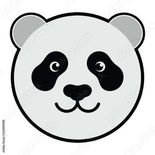 Cute Panda Bear Head Portrait Mascot Graphic