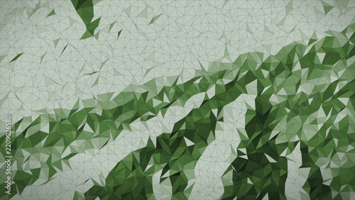 Abstract low polygon green geometric background for modern graphic design and digital art projects.