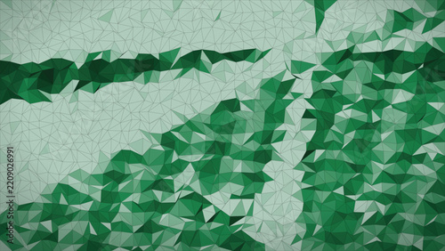 Abstract green low poly background ideal for modern graphic design and digital art projects.