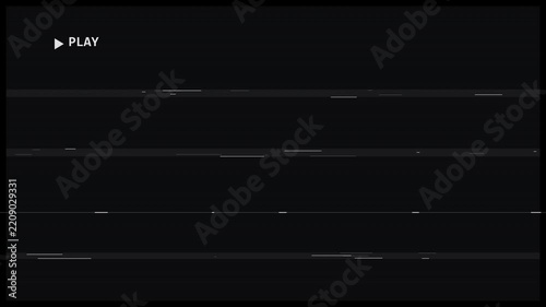 Black screen transition from damaged vintage VHS tape