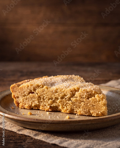 Macro Crumbly Texture of Buttery Scottish Shortbread