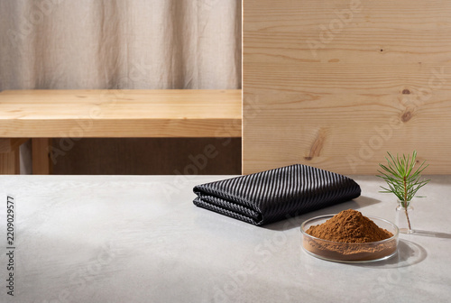 Woven Lignin Carbon Twill Fabric with Raw Powder