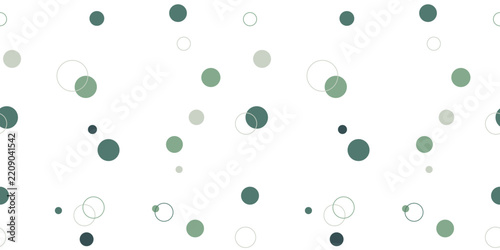 Seamless pattern with green geometric and fabric pattern on white background.