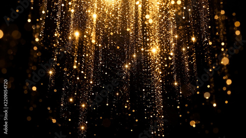 champagne bubbles on black background