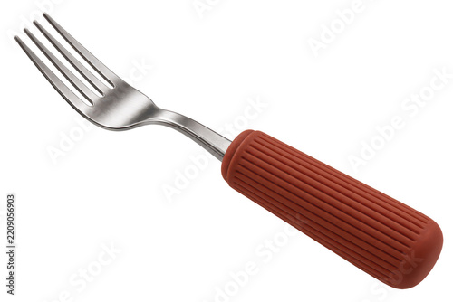 Adaptive fork with thick red handle
