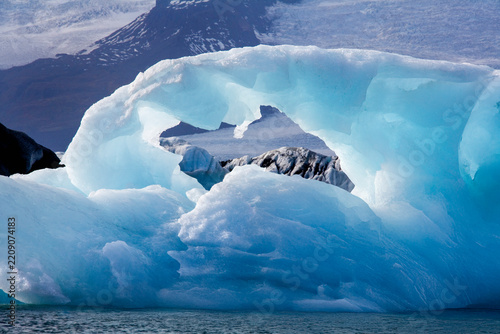 Icebergs in Jokulsarlon glacier lagoon in the south of Iceland