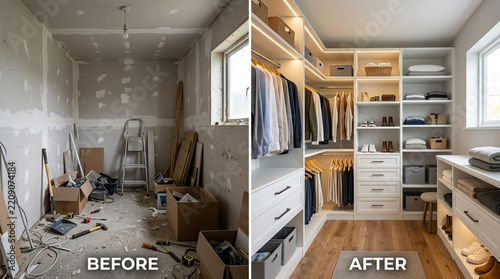 Home Renovation Before and After: Messy Room to Organized Walk-In Closet