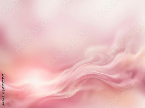 Soft pink and white smoke swirling gently with warm light creating a dreamy ethereal atmosphere suitable for beauty