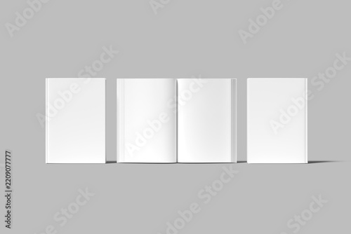 Hardcover Book Blank 3D Render Mockup 