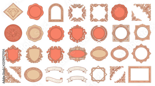 Ornate Decorative Frames and Borders - Vintage Design Elements
