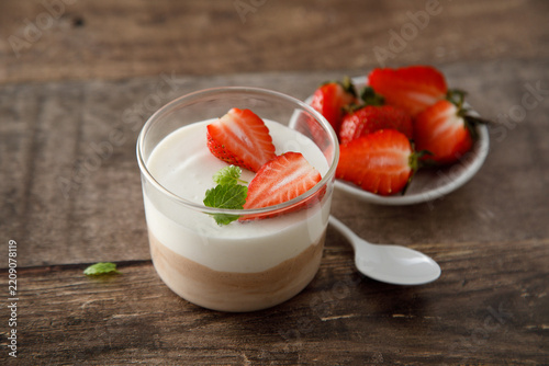 Chocolate vanilla layered dessert