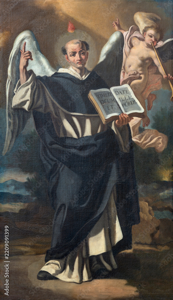 Obraz premium Maiori - The baroque painting of St. Vincent Ferrer in the church Chiesa di San Domenico by unknown artist