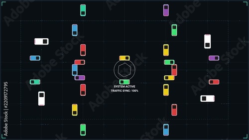 Futuristic Abstract Data Flow and Intelligent Network Traffic Visualization