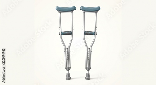 Medical Crutches Mobility Equipment Illustration