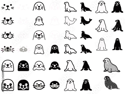 アザラシのアイコン集