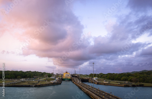 Panama Canal Gatun locks facilitate global maritime commerce
