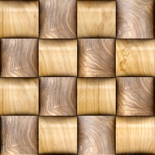 Basketry 3D tile texture with chrome metal decor