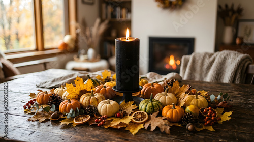 christmas still life with candles