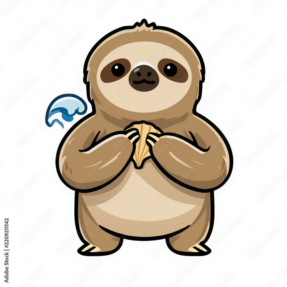 Obraz premium Sloth Diver Sticker