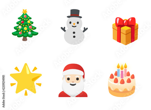 christmas icons set