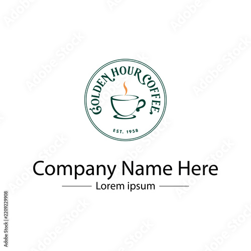 Minimal coffee shop logo design