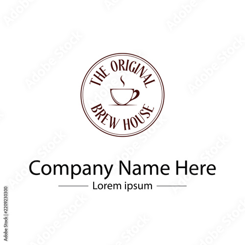 Minimal coffee shop logo design