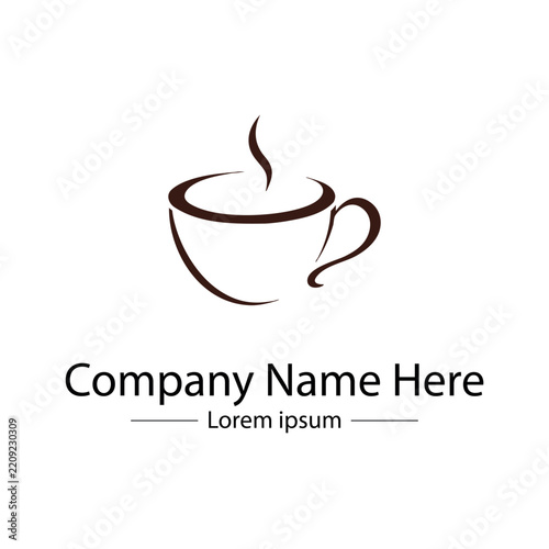 Minimal coffee shop logo design