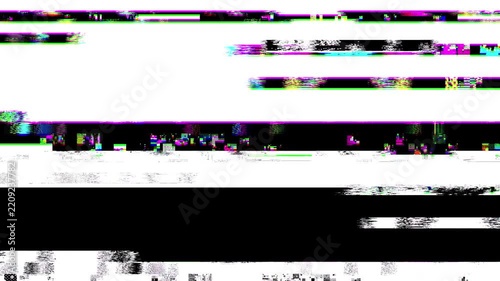 Damaged screen glitch distortion grunge transition with error effect
