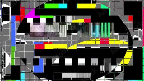 Grunge glitch distortion transition with damaged error screen effect