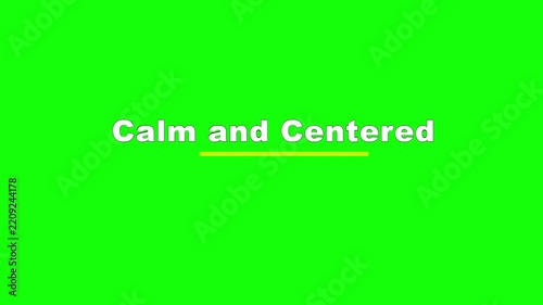 Calm and Centered Underline Draw Text Animation on Green Screen