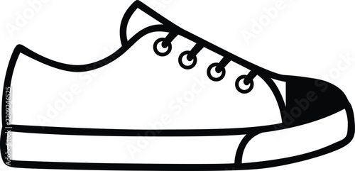 Sneaker Shoe Line Art Icon