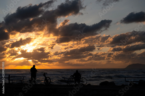 mare all'alba alba adriatico Riccione 