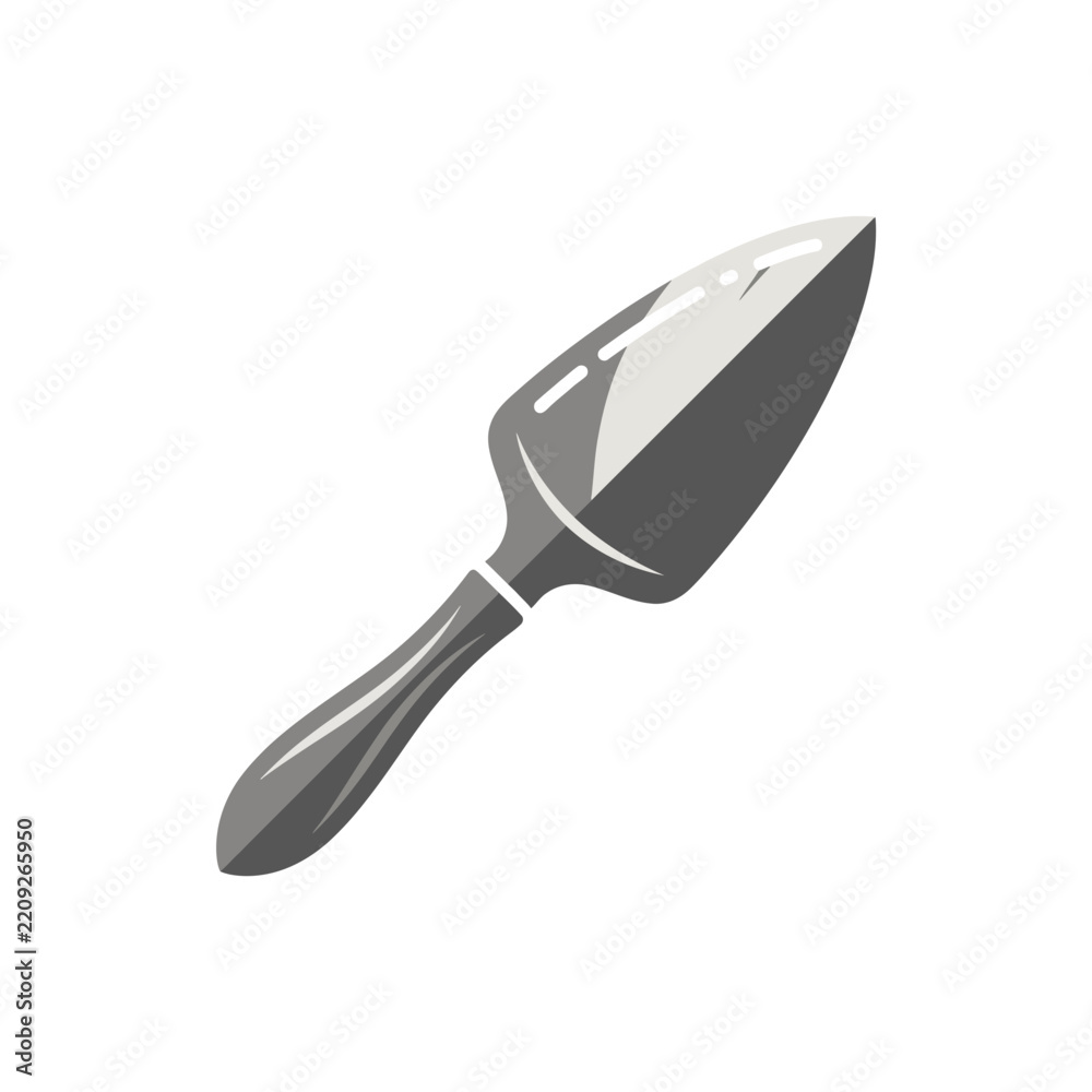 Fototapeta premium Vector illustration of a professional garden trowel tool for planting and landscaping