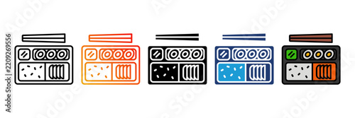 Bento, bento icon, bento box, japanese bento, japanese food, japanese cuisine, lunch box, lunchbox, packed lunch, meal box, food box, japanese lunch, asian food, asian cuisine, traditional food.