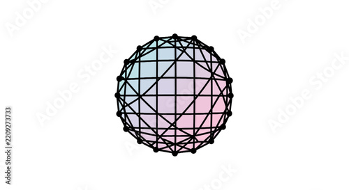 Colorful geometric sphere model.