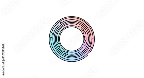 Colorful Gradient Ring Design Element.