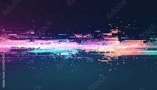 デジタルグリッチ背景